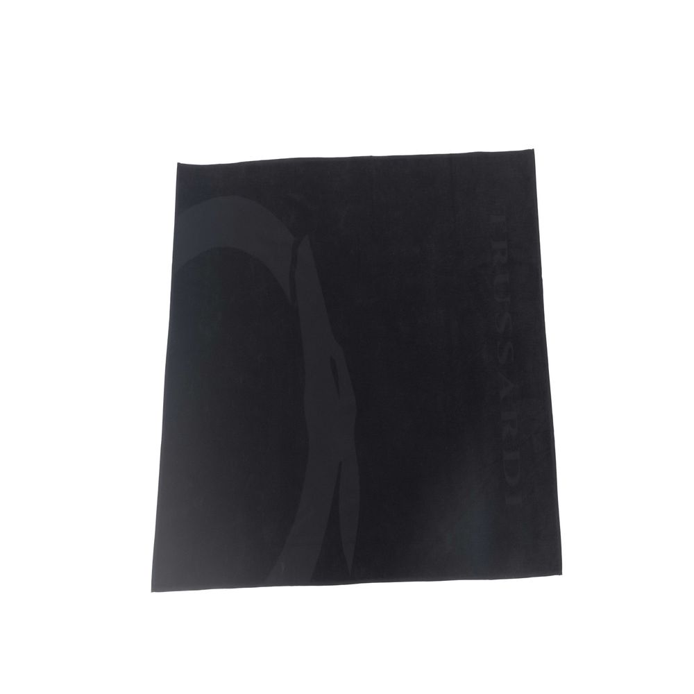 Trussardi Beachwear Schwarzes Baumwolle Männer Strandtuch