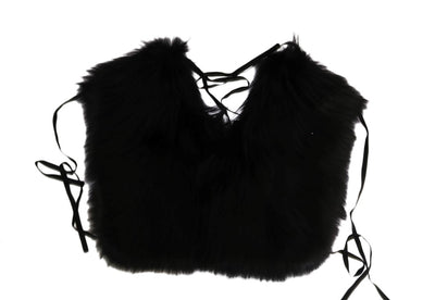 Dolce & Gabbana Schwarzer Silberfuchs-Pelzschal