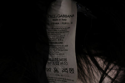 Dolce & Gabbana Schwarzer Silberfuchs-Pelzschal