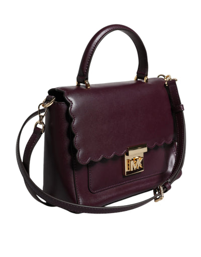 Michael Kors Lila Leder Logo Plaque Crossbody MINDY Satchel Tasche