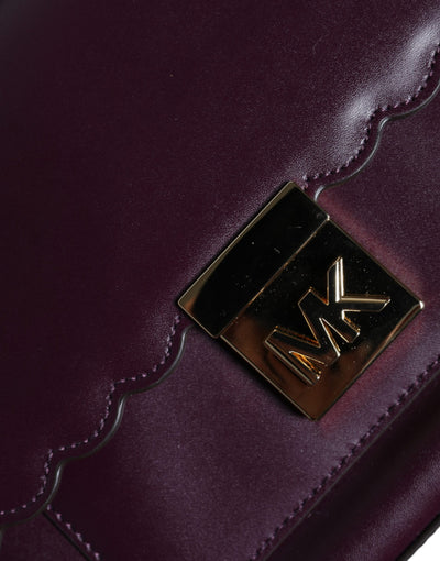 Michael Kors Lila Leder Logo Plaque Crossbody MINDY Satchel Tasche