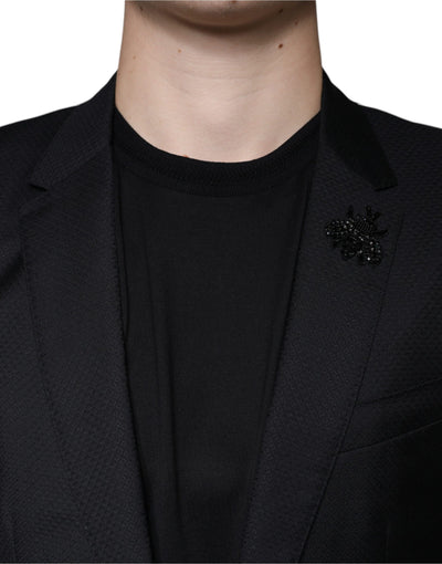 Dolce & Gabbana Schwarzer MARTINI Biene einreihiger Blazer