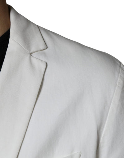 Dondup Weißer einreihiger formeller Blazer mit einem Knopf