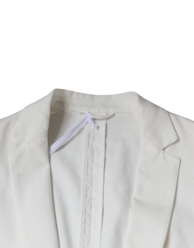 Dondup Weißer einreihiger formeller Blazer mit einem Knopf