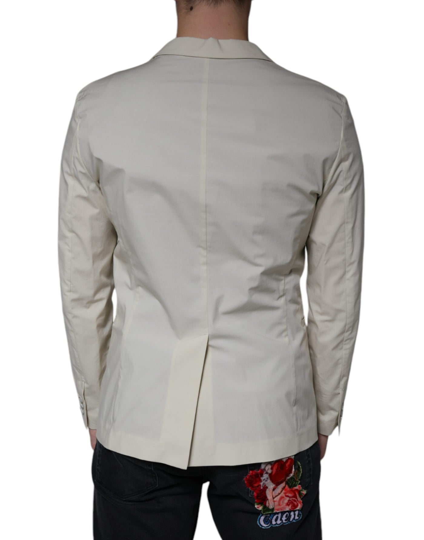 Paolo Pecora Milano Beige Einreihiges Kleid Formeller Mantel Blazer