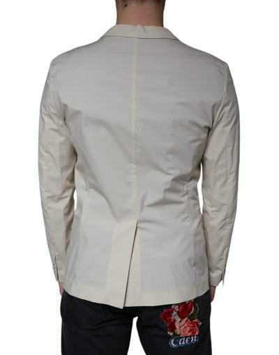 Paolo Pecora Milano Beige Einreihiges Kleid Formeller Mantel Blazer