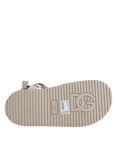 Dolce & Gabbana Beige Nappa Devotion Riemen Herren Sandalen Schuhe