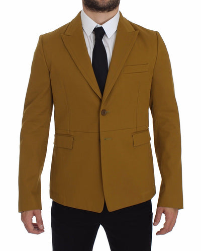 Dolce & Gabbana Gelber Baumwoll-Stretch-Blazer