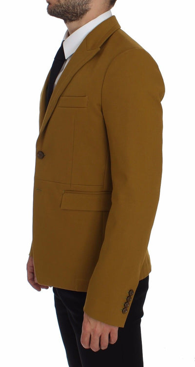 Dolce & Gabbana Gelber Baumwoll-Stretch-Blazer
