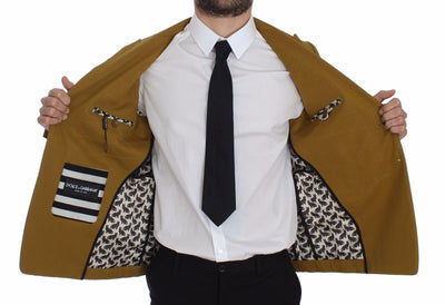 Dolce & Gabbana Gelber Baumwoll-Stretch-Blazer