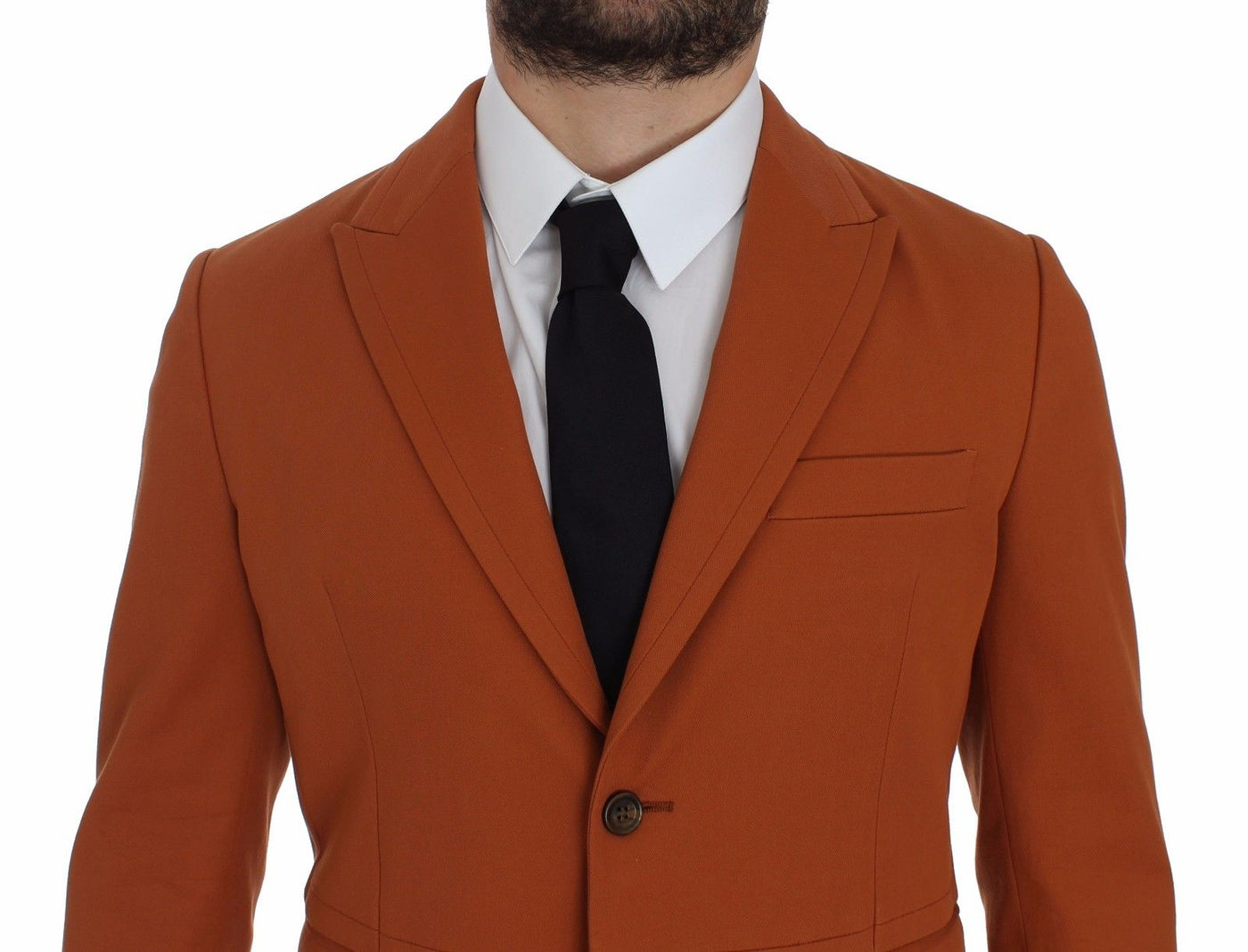 Dolce & Gabbana Orangefarbener Baumwoll-Stretch-Blazer