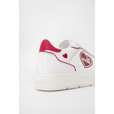 Love Moschino Roter Polyethylen-Sneaker