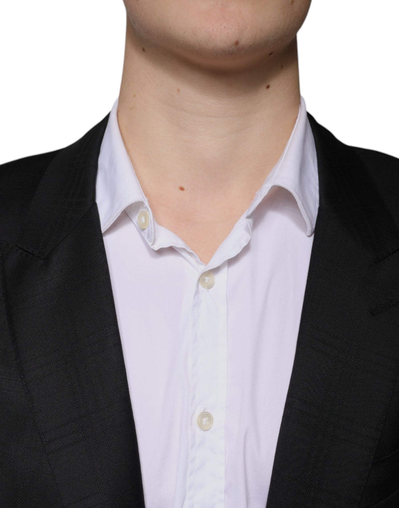 Dolce & Gabbana Schwarzer einreihiger formeller Anzug aus Wolle
