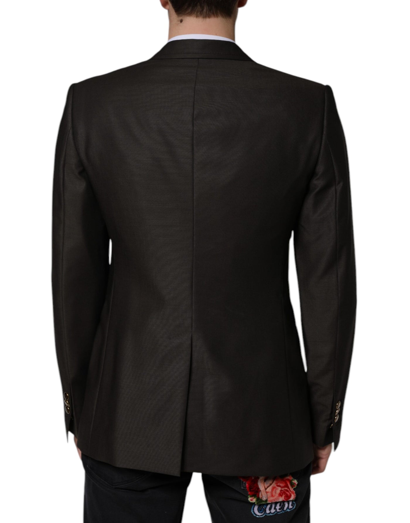 Dolce & Gabbana Blazer Braun Grün Biene Wolljacke Mantel