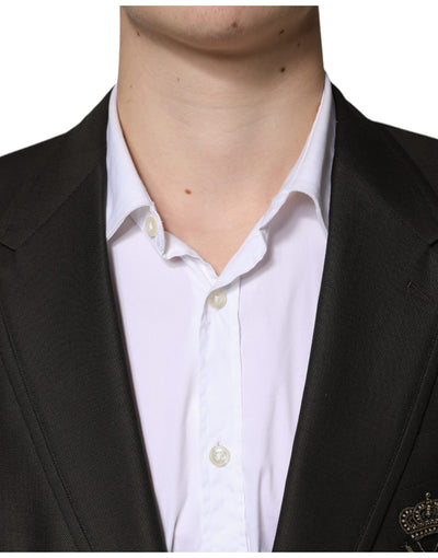 Dolce & Gabbana Blazer Braun Grün Biene Wolljacke Mantel
