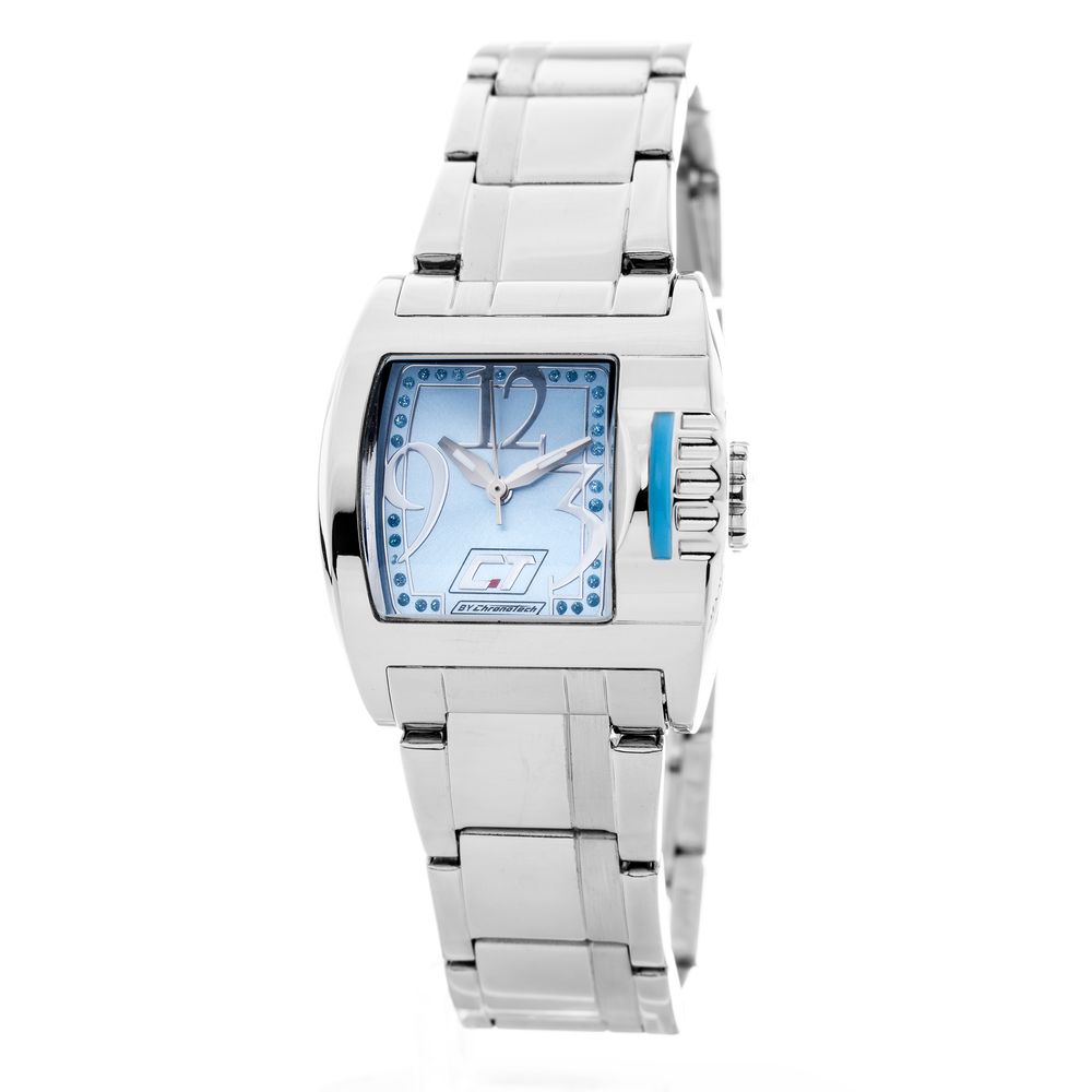 Chronotech Silberne Uhr aus Edelstahl