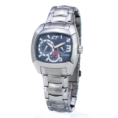Chronotech Silberne Uhr aus Edelstahl