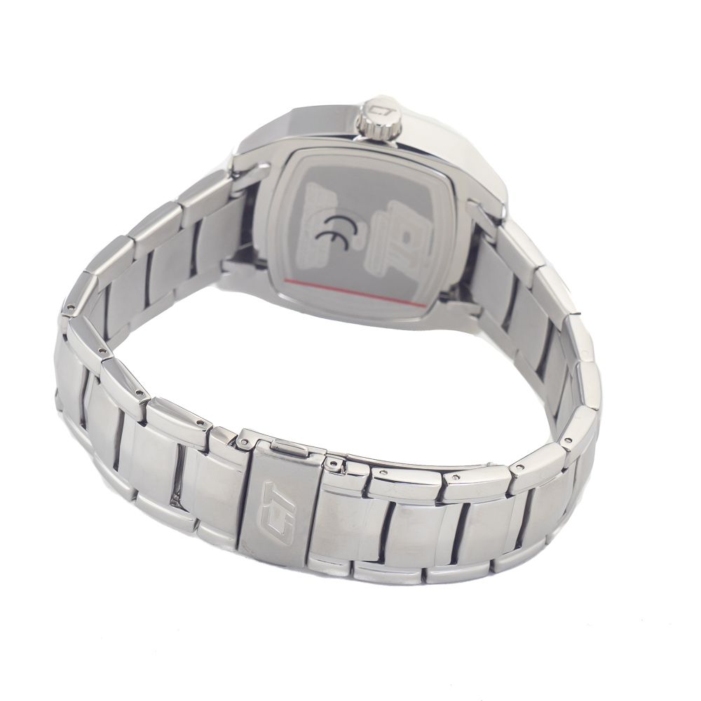 Chronotech Silberne Uhr aus Edelstahl
