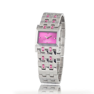 Chronotech Silberne Uhr aus Edelstahl