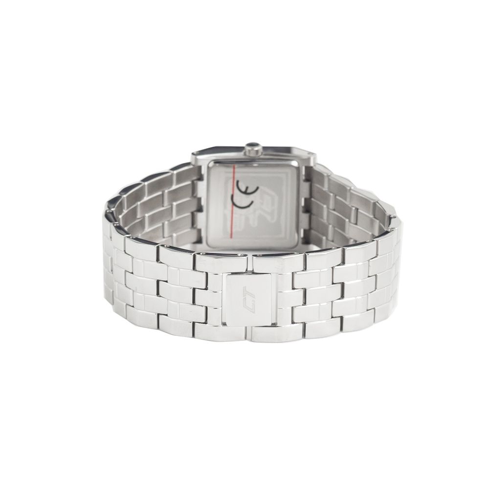 Chronotech Silberne Uhr aus Edelstahl
