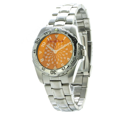 Chronotech Silberne Uhr aus Edelstahl