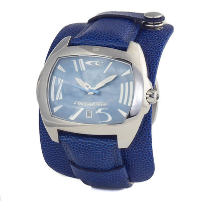 Chronotech Silberne Uhr aus Edelstahl