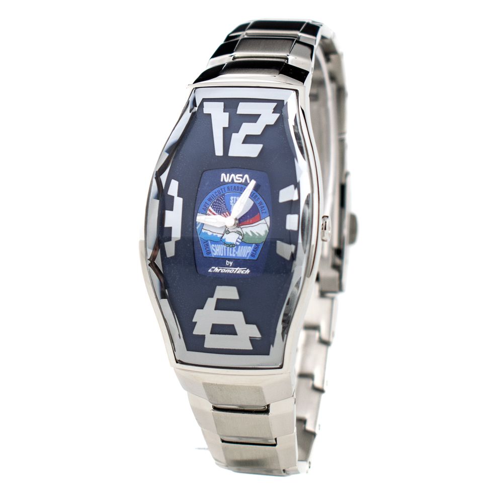 Chronotech Silberne Uhr aus Edelstahl