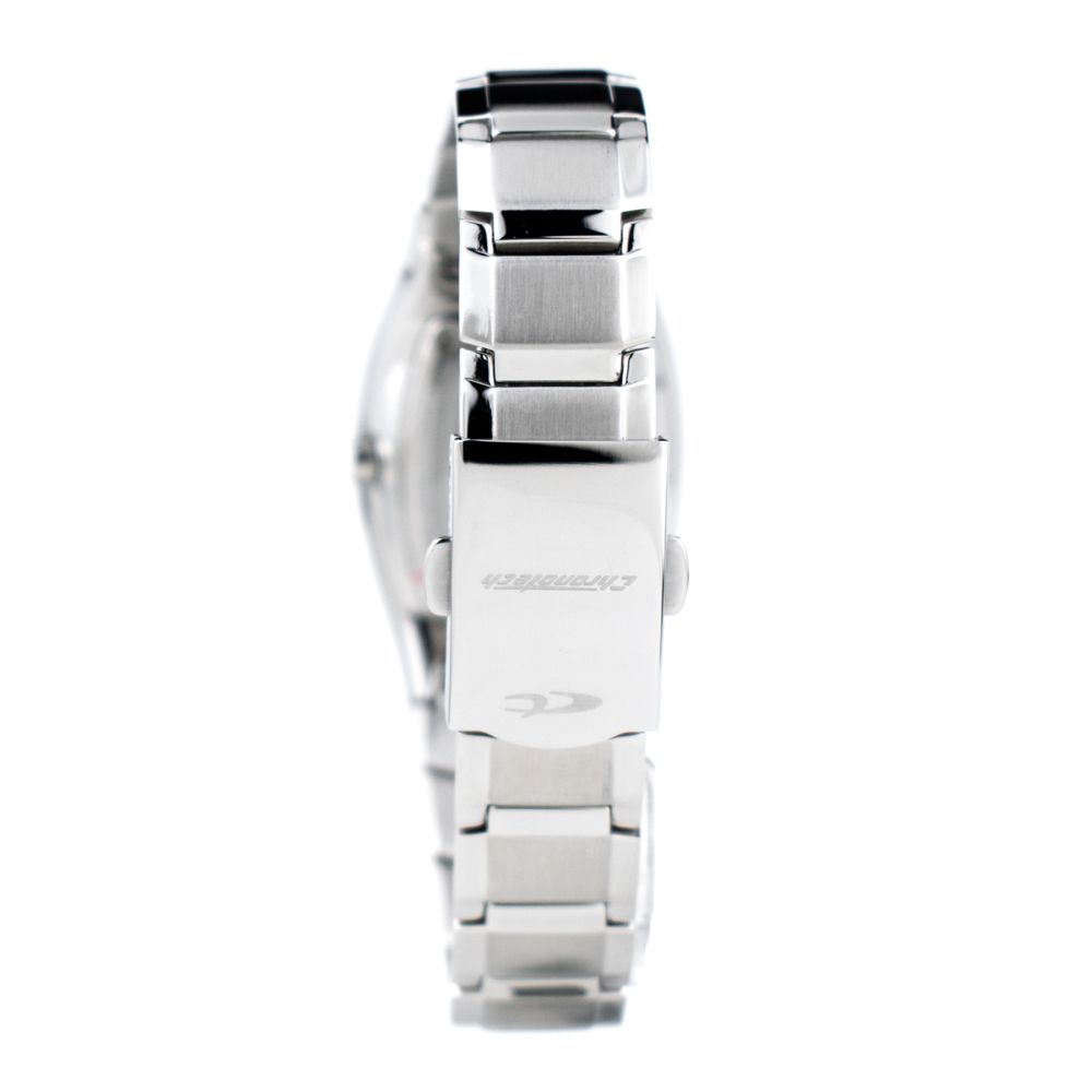 Chronotech Silberne Uhr aus Edelstahl