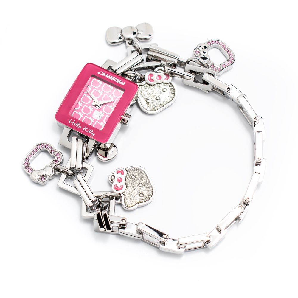 Chronotech Silberne Uhr aus Edelstahl