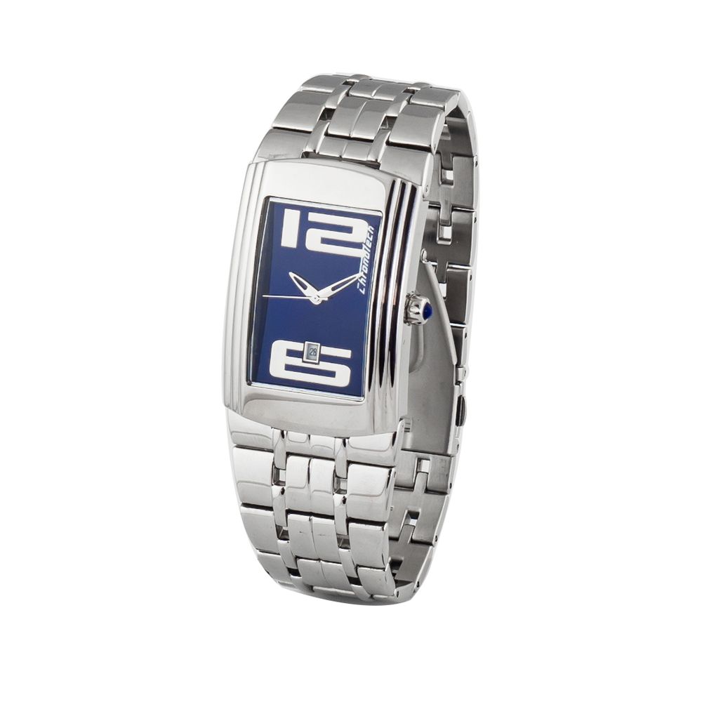 Chronotech Silberne Uhr aus Edelstahl