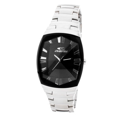 Chronotech Silberne Uhr aus Edelstahl