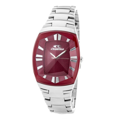 Chronotech Silberne Uhr aus Edelstahl