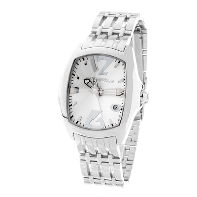 Chronotech Silberne Uhr aus Edelstahl