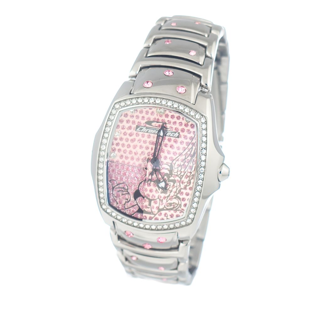 Chronotech Silberne Uhr aus Edelstahl