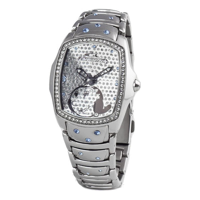 Chronotech Silberne Uhr aus Edelstahl