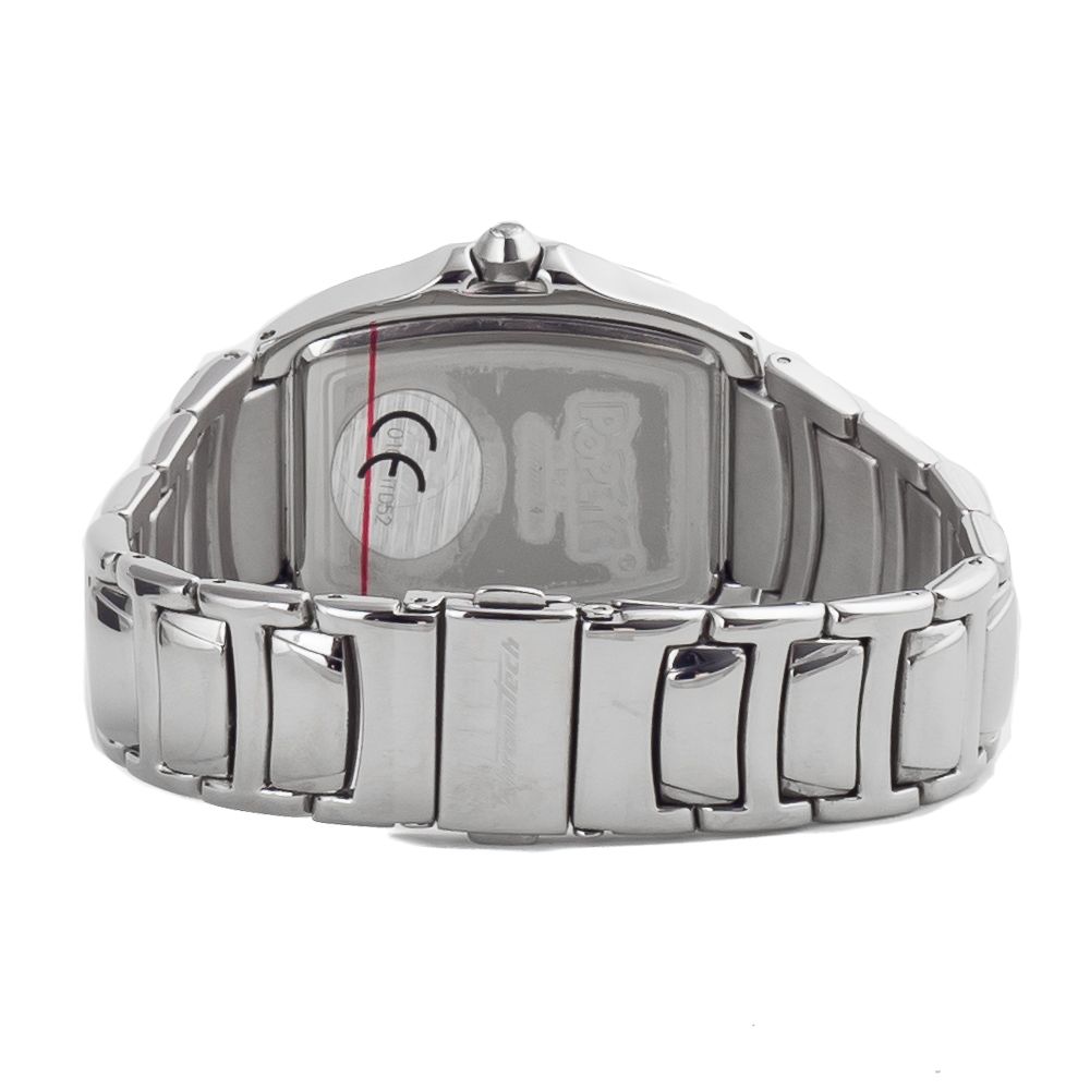Chronotech Silberne Uhr aus Edelstahl
