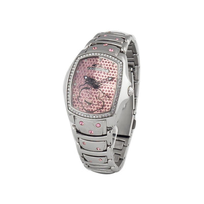 Chronotech Silberne Uhr aus Edelstahl