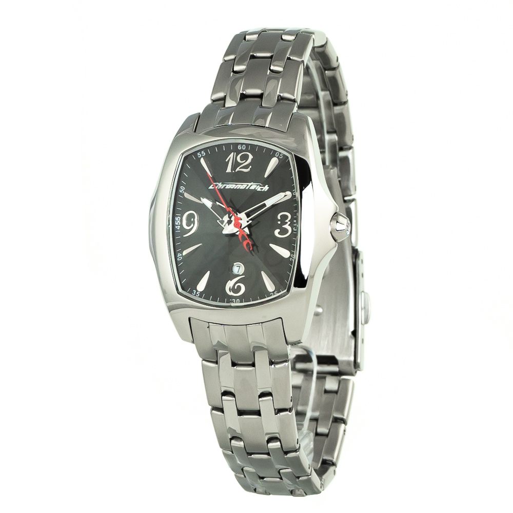 Chronotech Silberne Uhr aus Edelstahl