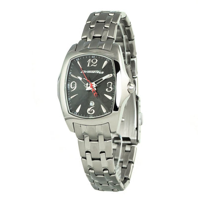 Chronotech Silberne Uhr aus Edelstahl