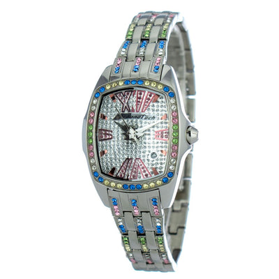 Chronotech Silberne Uhr aus Edelstahl