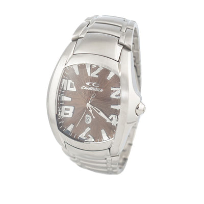Chronotech Silberne Uhr aus Edelstahl