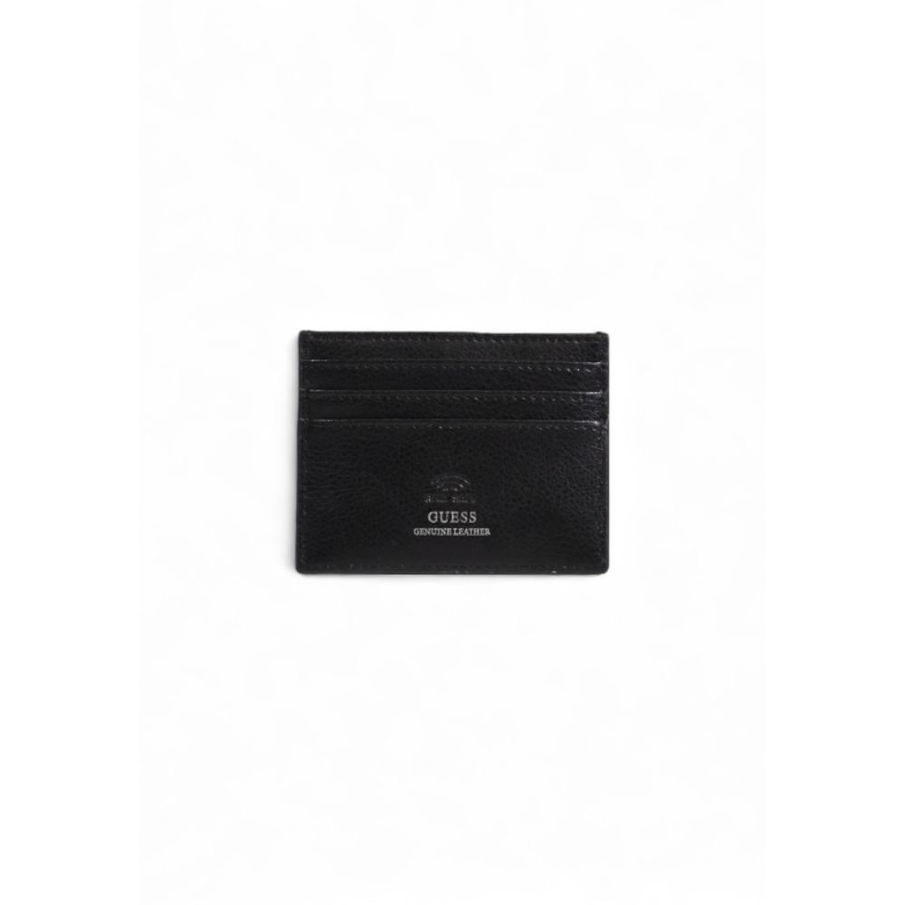 Guess Schwarzer Leder-Kartenhalter