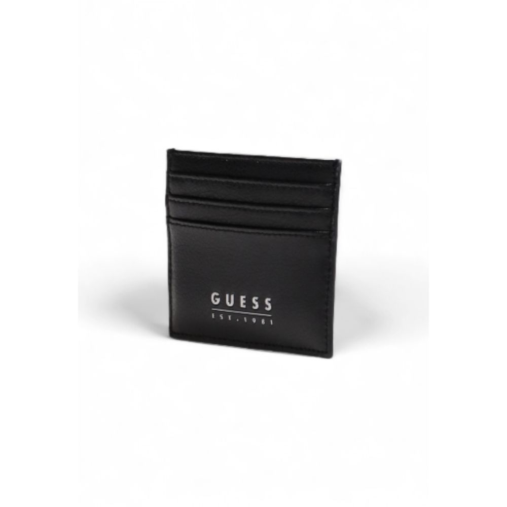 Guess Schwarzer Leder-Kartenhalter