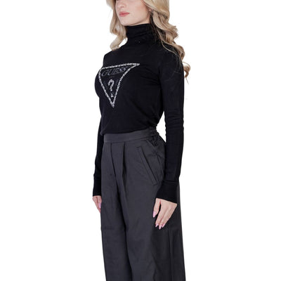 Guess Schwarzer Viskose-Rollkragenpullover