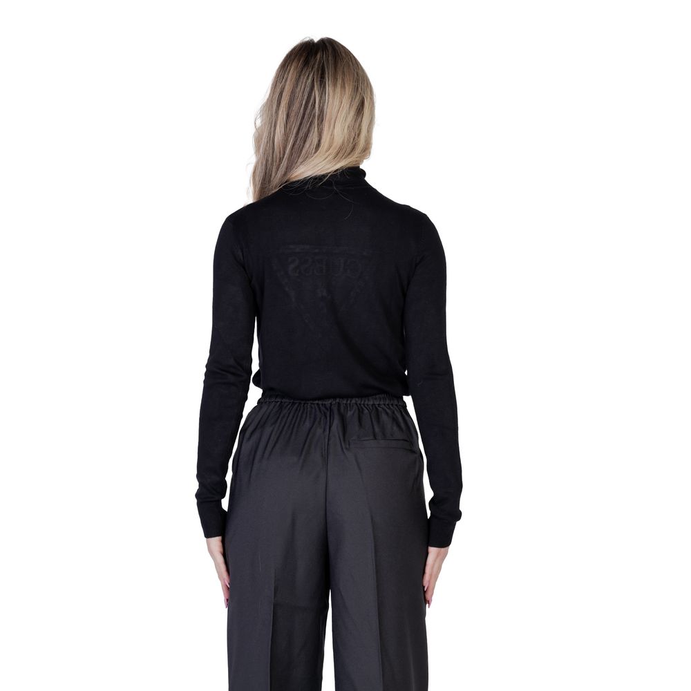 Guess Schwarzer Viskose-Rollkragenpullover