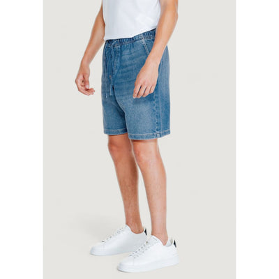 Jack Jones Hellblaue Baumwoll-Bermudas