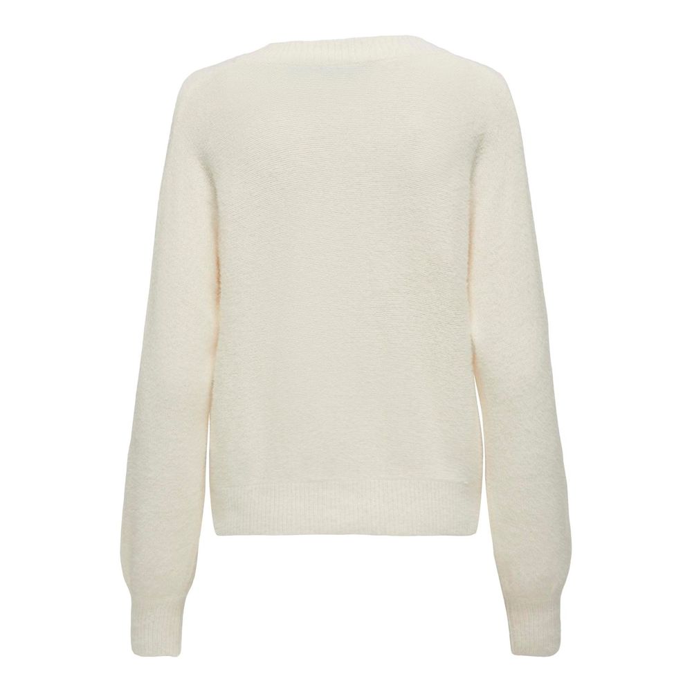 Only Cremefarbene Nylon-Strickjacke