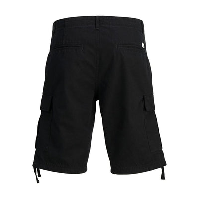 Jack Jones Schwarze Baumwoll-Bermudas