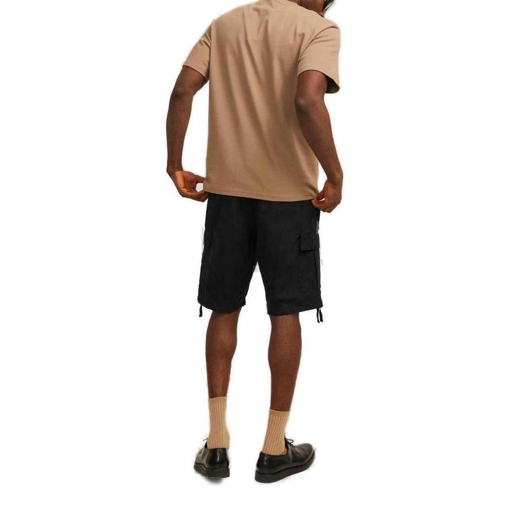 Jack Jones Schwarze Baumwoll-Bermudas