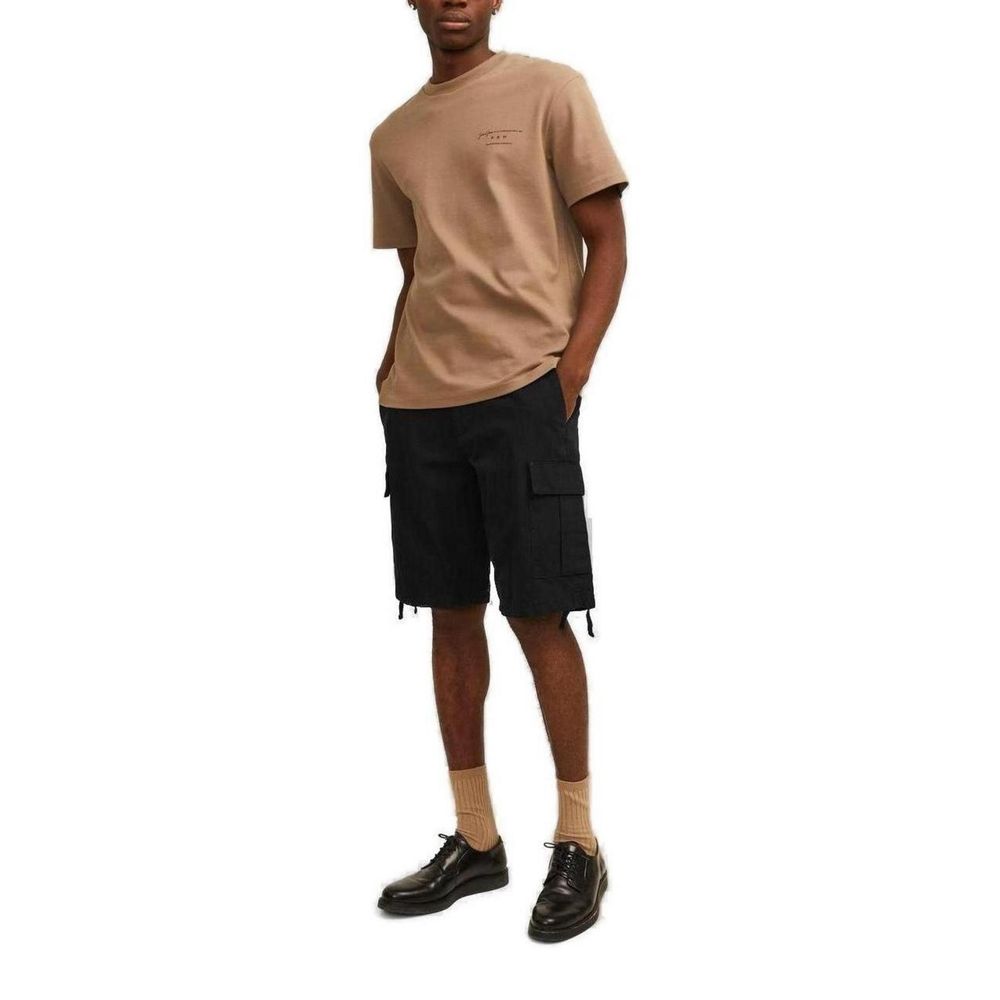 Jack Jones Schwarze Baumwoll-Bermudas